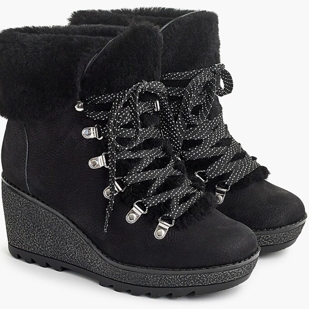 ! J.CREW $208 Nordic Wedge Boots K2901